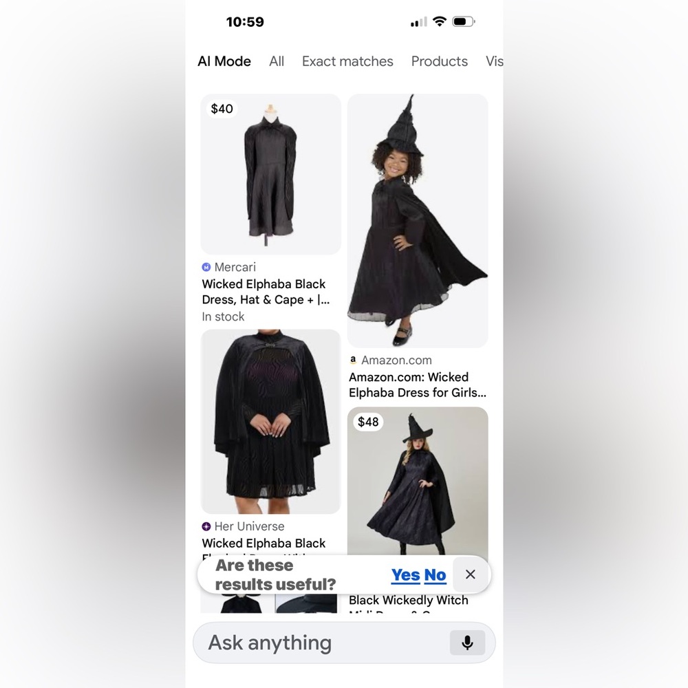 Elphaba whicked Black Witch Costume Dress with Cape nohat just dress